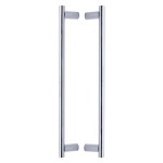 M Marcus Heritage Brass Back to Back Door Pull Handle 19mm Round Bar Design 489mm length